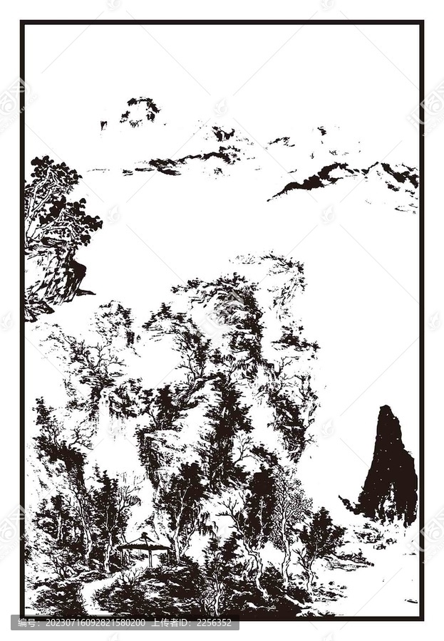 素材山水圖