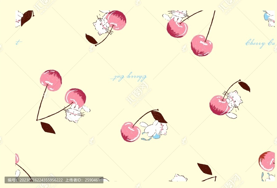 可愛櫻桃小貓