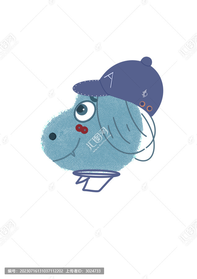小清新狗狗動(dòng)物卡通頭像圖案