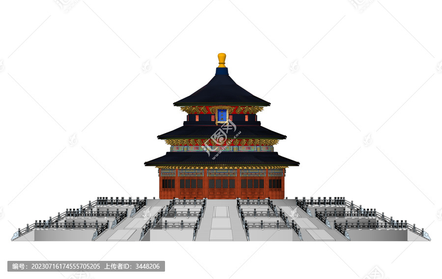 北京天壇正立面效果圖