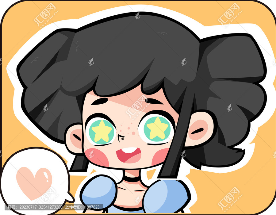 女孩卡通頭像創(chuàng)意設(shè)計(jì)