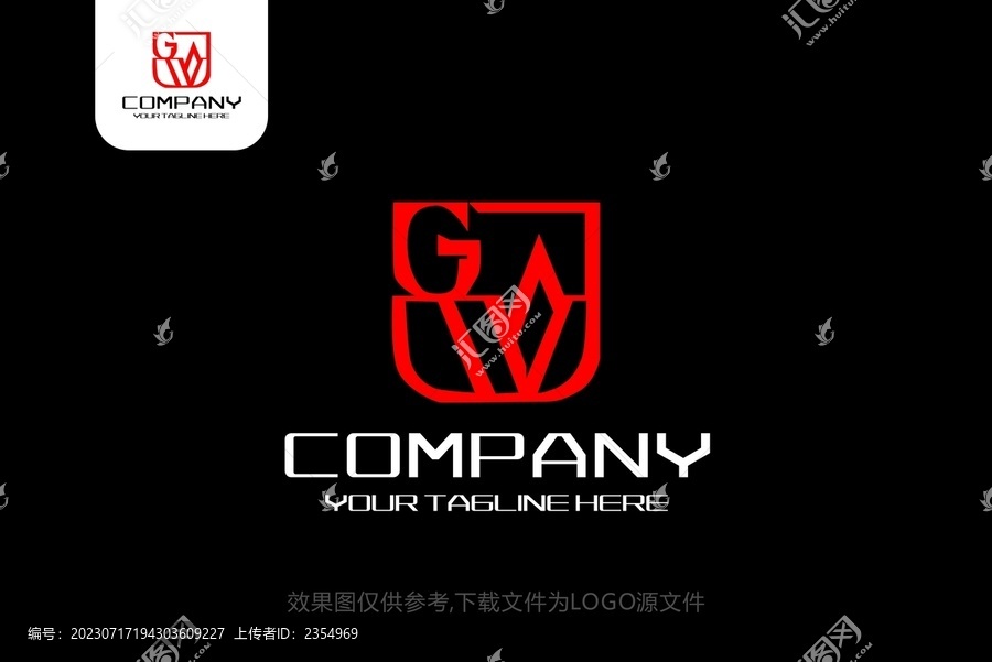 GW电器网络科技字母logo