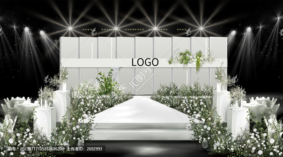 白綠色秀場風(fēng)婚禮效果圖