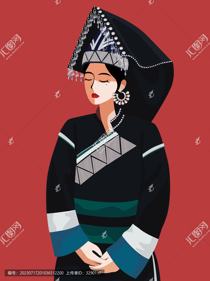 傣族黑傣女孩