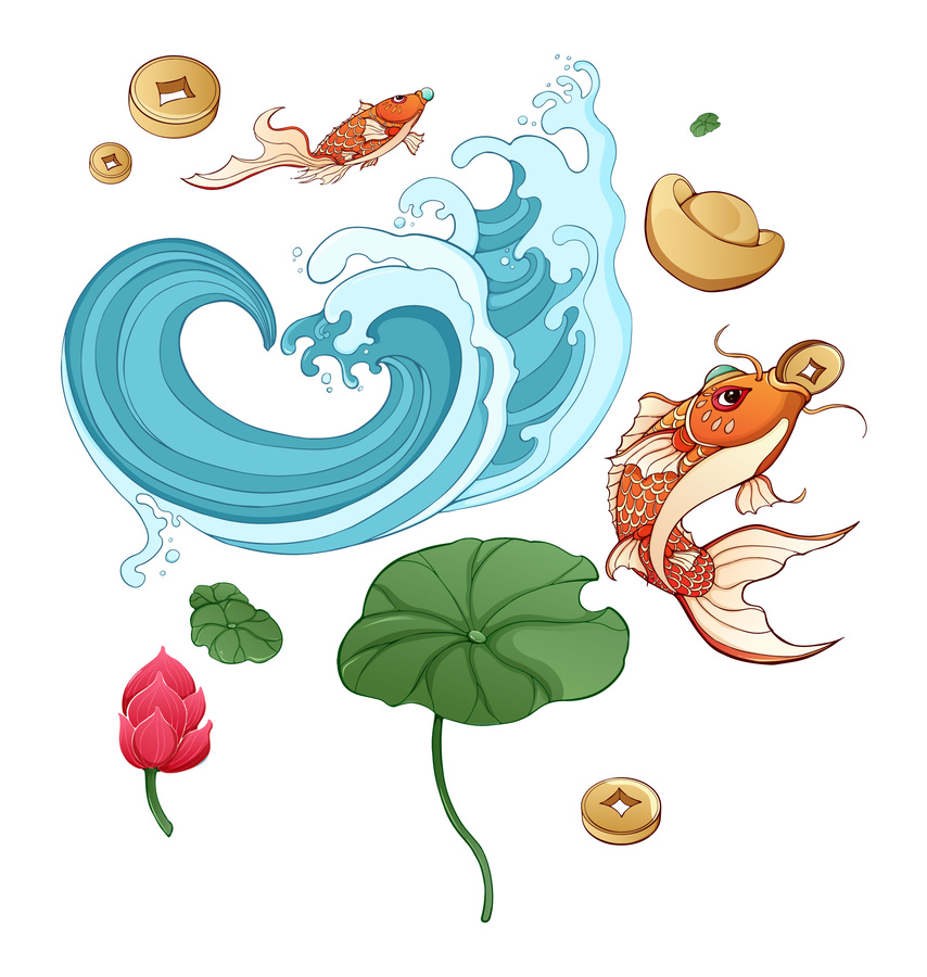 錦鯉魚(yú)春節(jié)年畫(huà)
