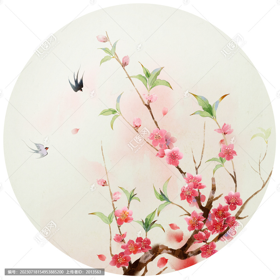 古風桃花燕子