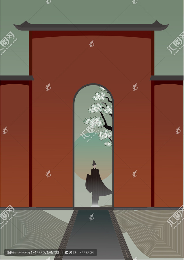 國風(fēng)東方古風(fēng)宋韻裝飾畫素材