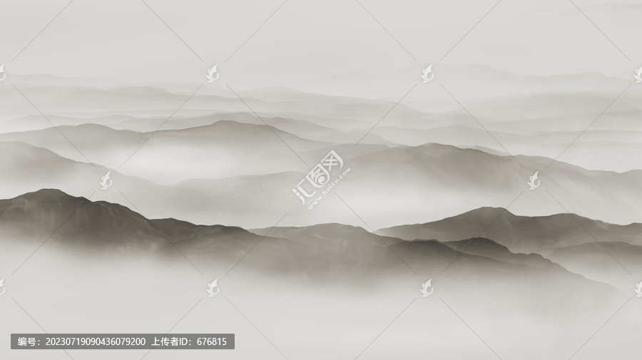 水墨遠(yuǎn)山圖