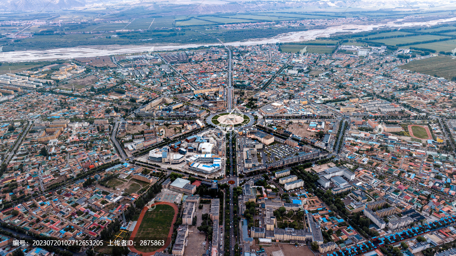 新疆特克斯八卦城全景