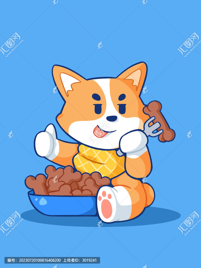 寵物食品包裝插畫