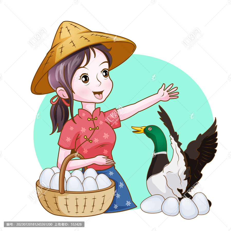 土鴨蛋姑娘卡通