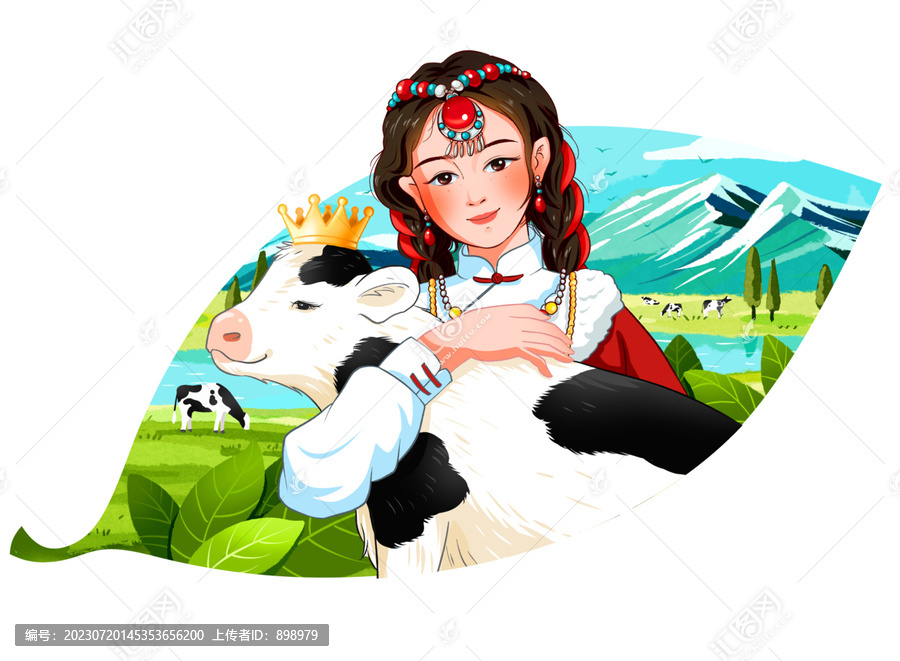 奶制品包裝插畫