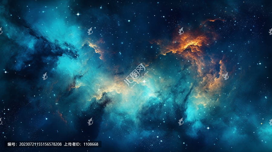 玛瑙绿宇宙星空背景