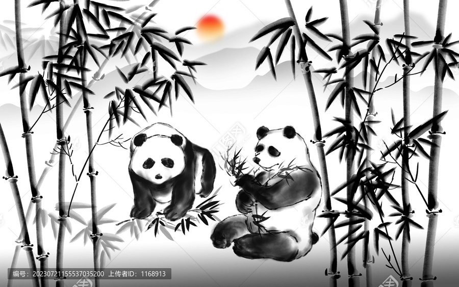 國寶熊貓圖