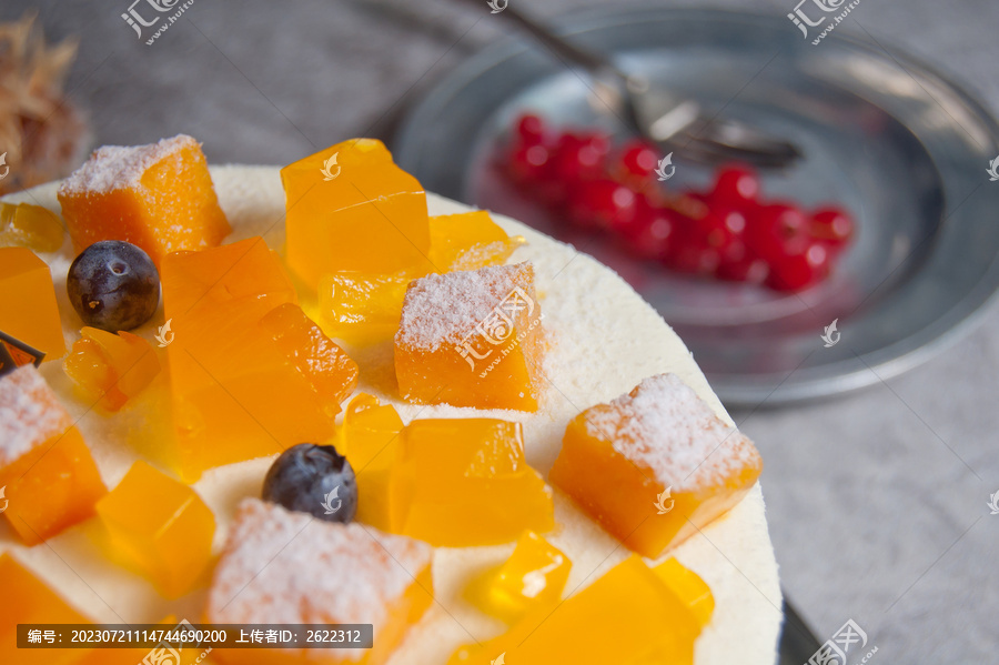 芒果水果布丁蛋糕
