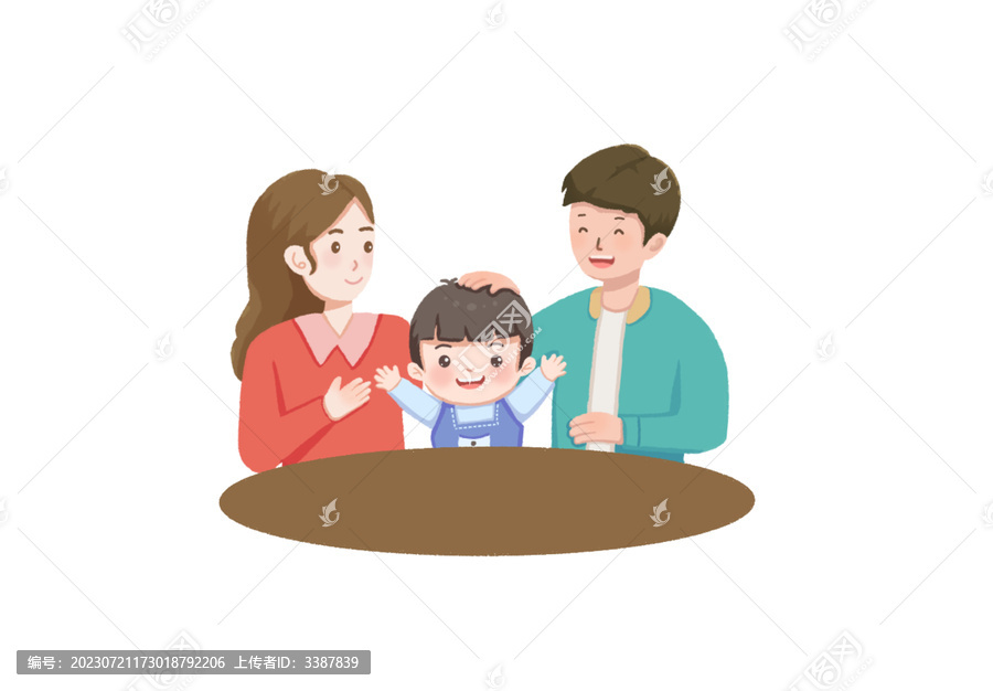 一家三口團(tuán)圓素材