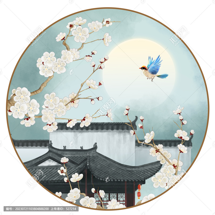 水墨江南插畫
