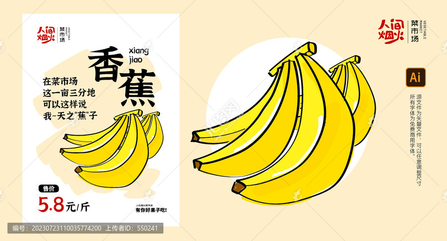 人間煙火菜市場香蕉