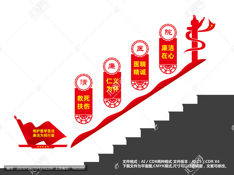 清廉醫(yī)院樓梯文化