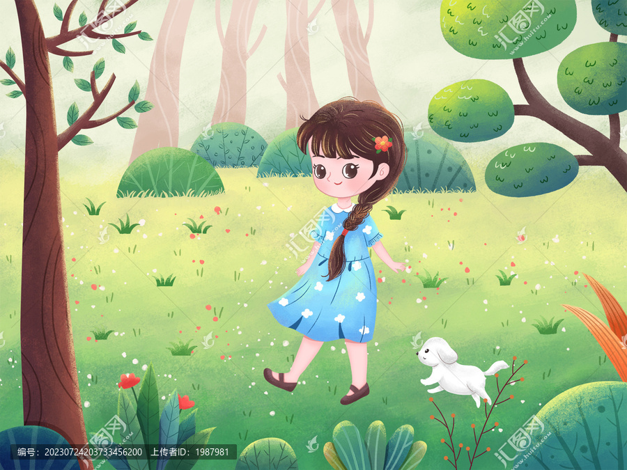森林里的小女孩