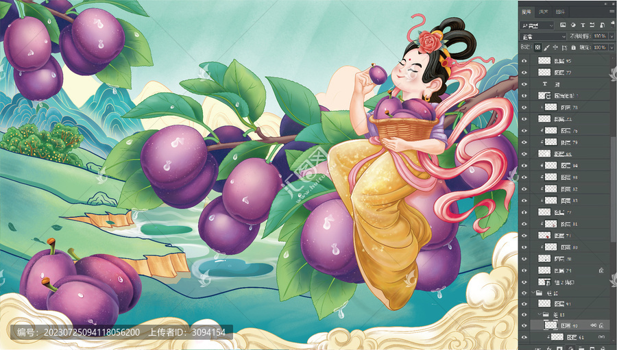 西梅插畫(huà)