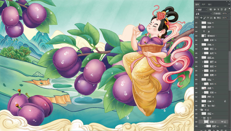 西梅插畫(huà)