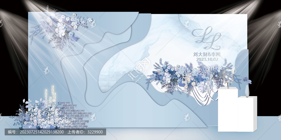 藍色婚禮合影區(qū)