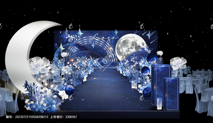 藍(lán)色星空婚禮效果圖