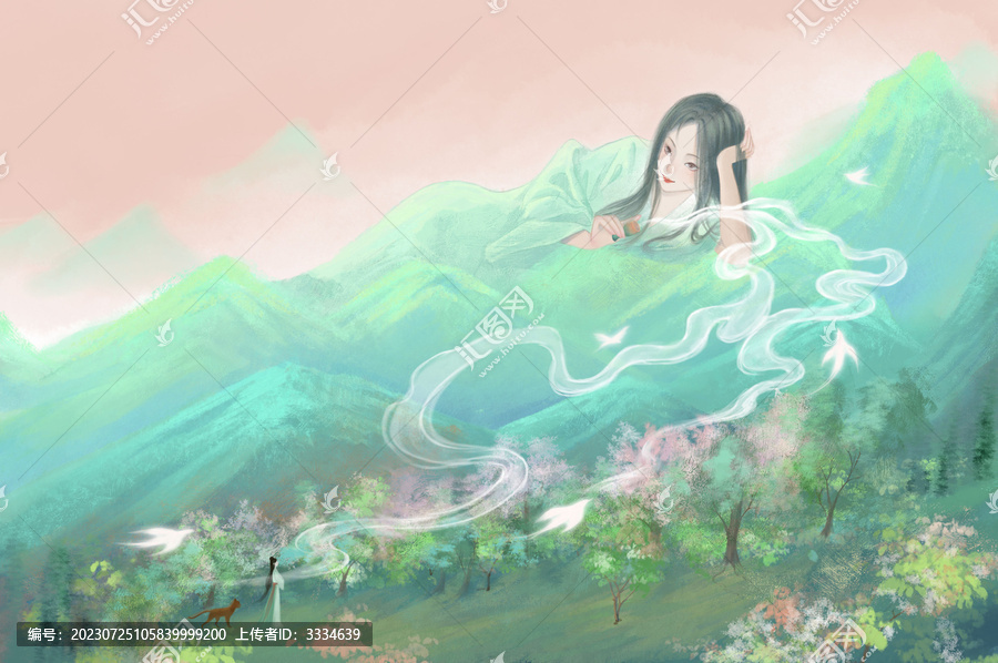 古風(fēng)插畫山鬼