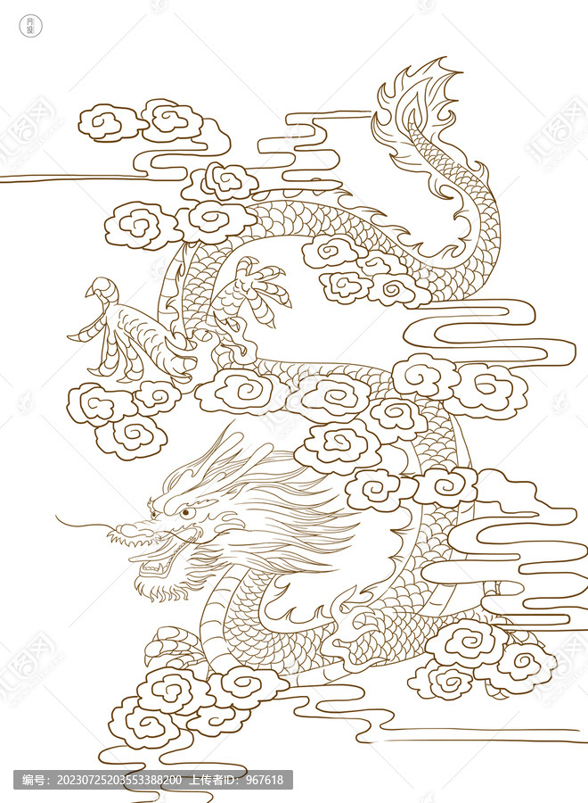 中國龍主KV線稿