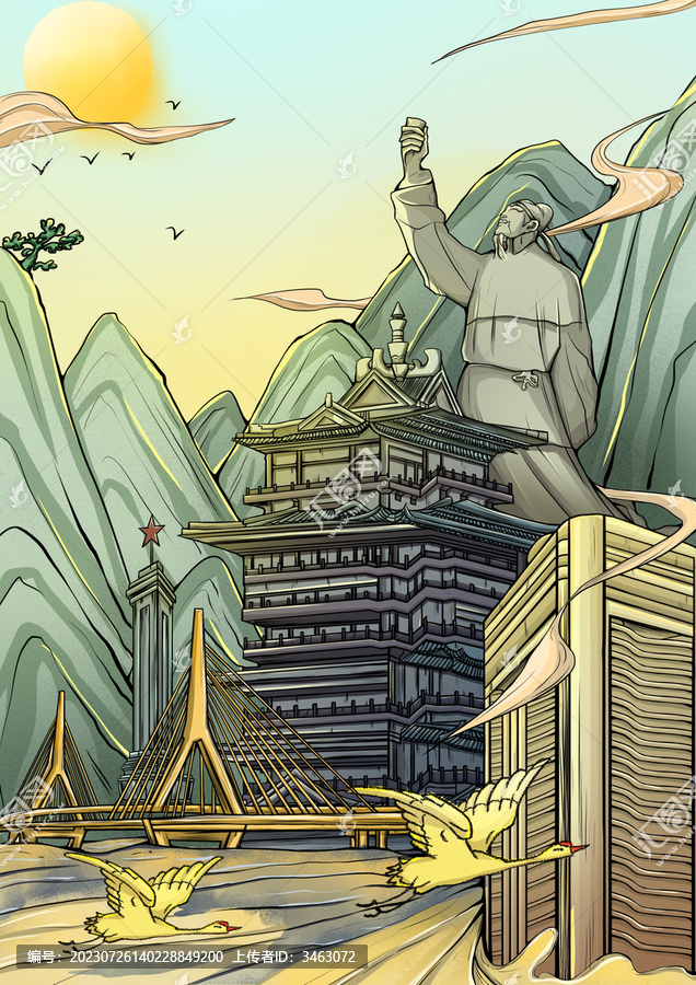 綿陽(yáng)城市宣傳插畫