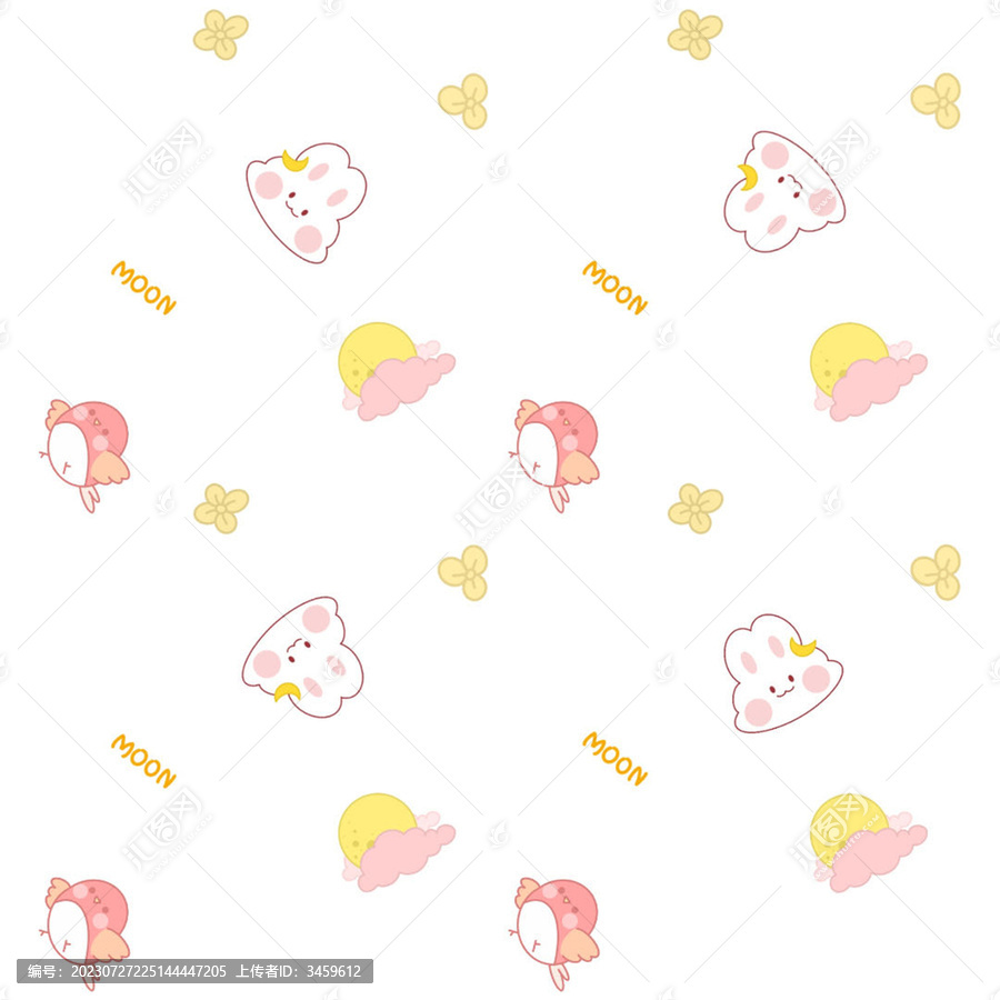 云朵兔印花