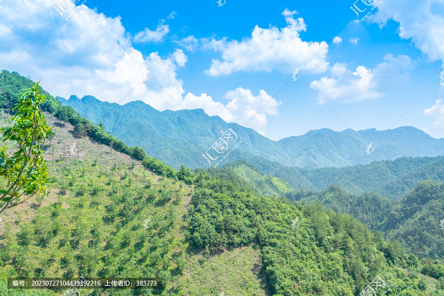 山区蓝天白云素材