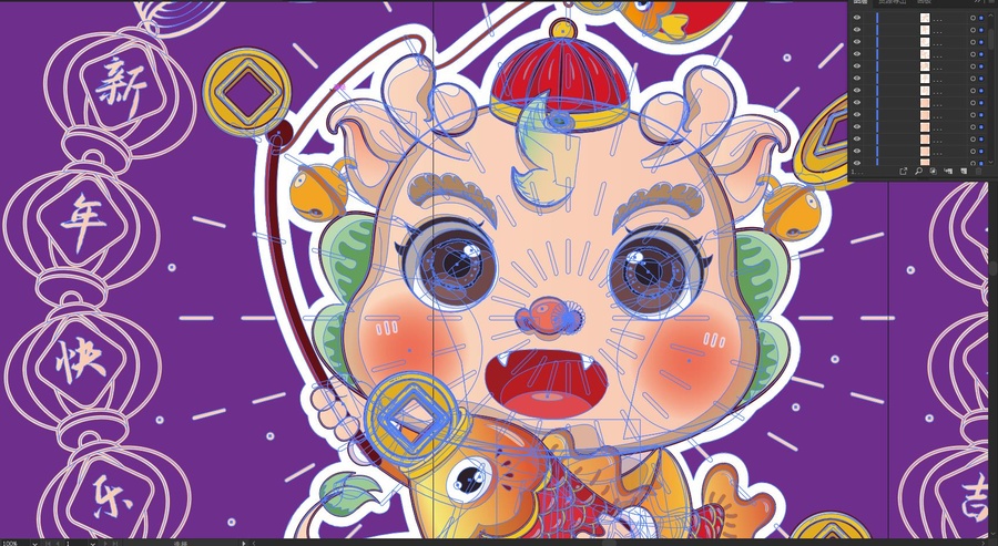 龍年國潮插畫