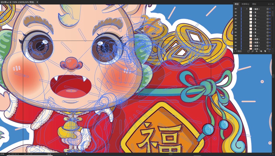 2024龍年國潮插畫