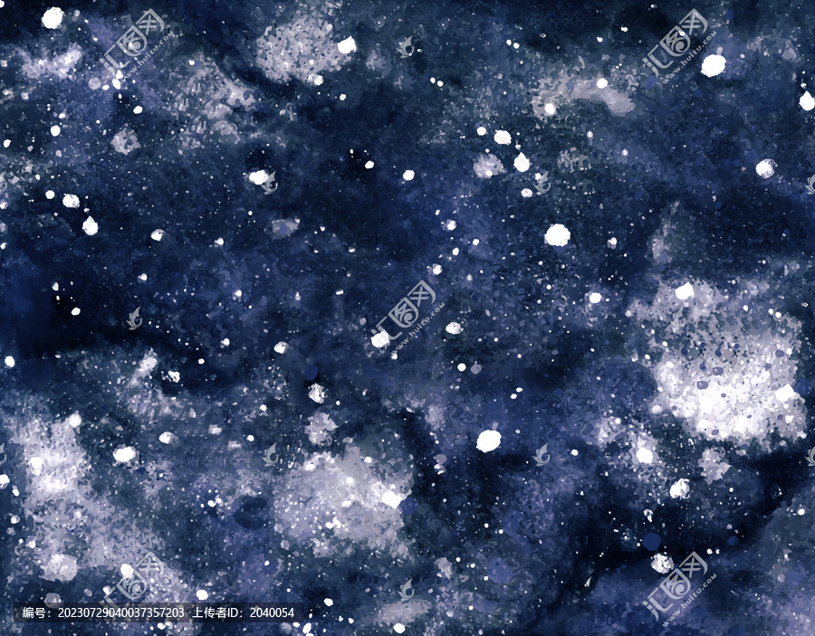 宇宙星辰水彩圖