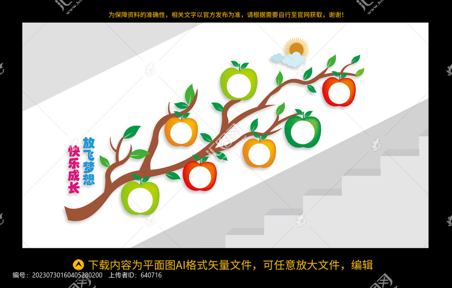 幼兒園樓梯照片墻