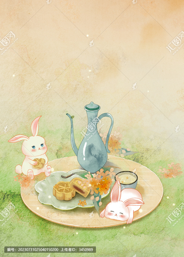 桂花糕與可愛兔子