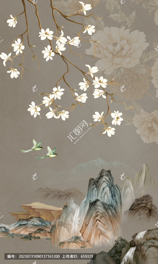 新中式國潮花鳥圖