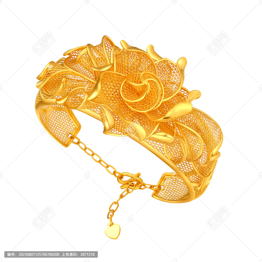 黃金花絲手鐲