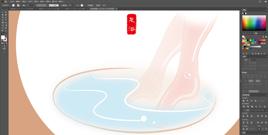 中醫(yī)足浴素材