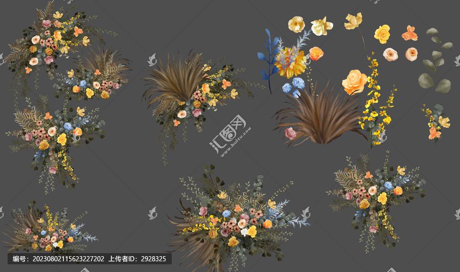 秋色花藝素材