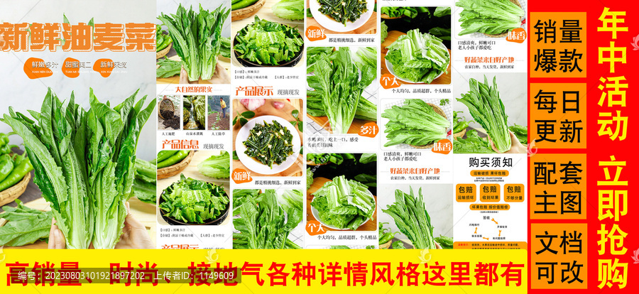 新鮮油麥菜詳情頁