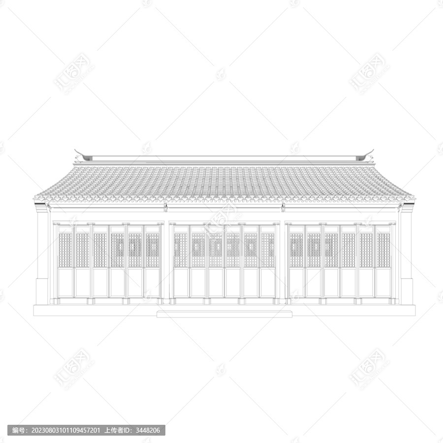 民居立面線稿圖