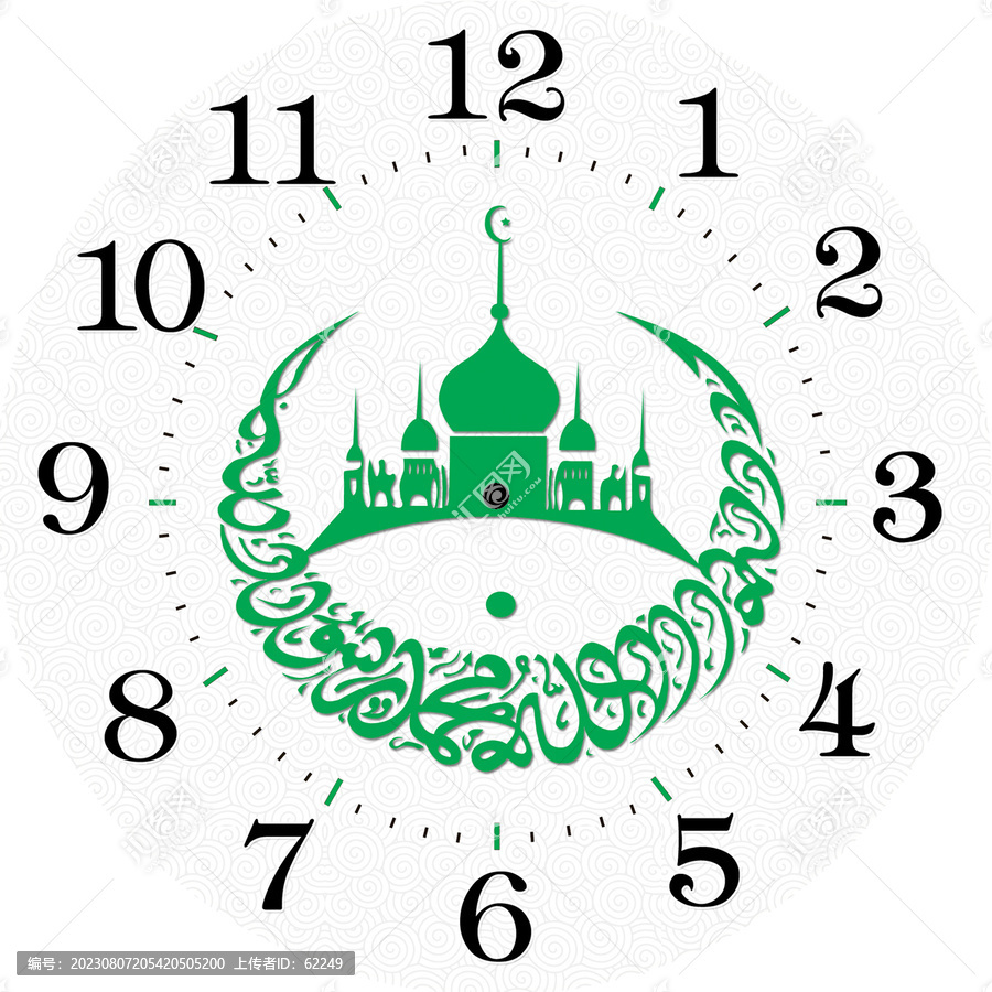 穆斯林大清真寺钟表钟面设计