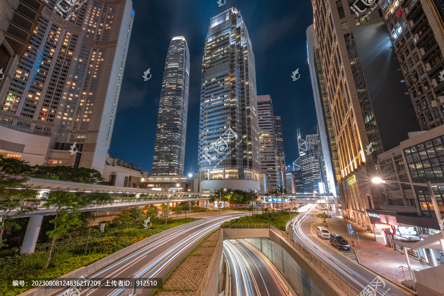 香港中环夜景