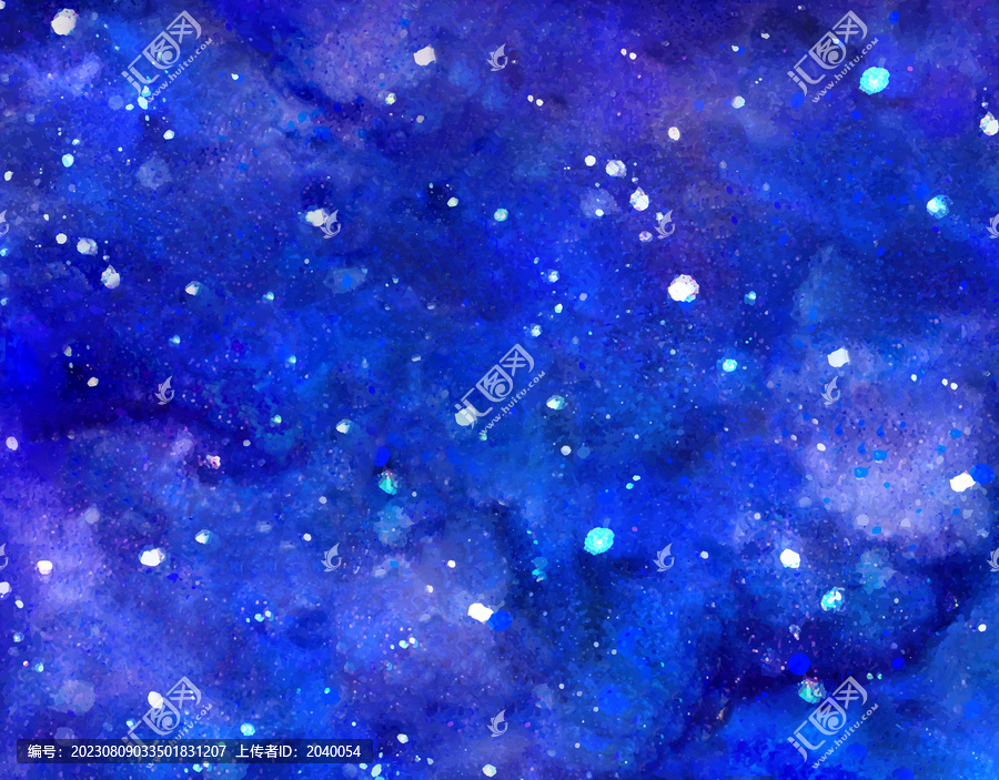 水彩星辰夜空背景