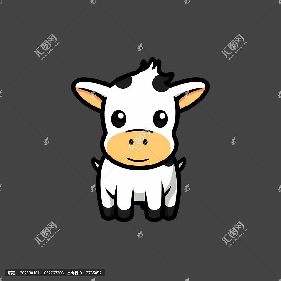 卡通logo牛