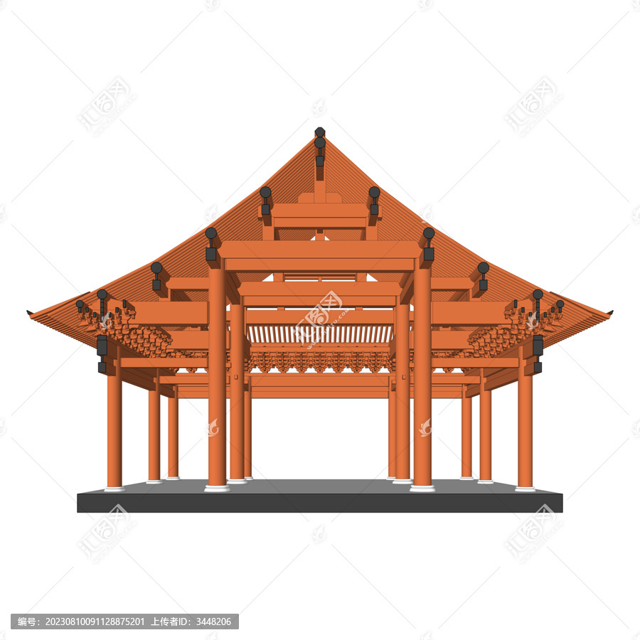 明清大木作剖面效果圖