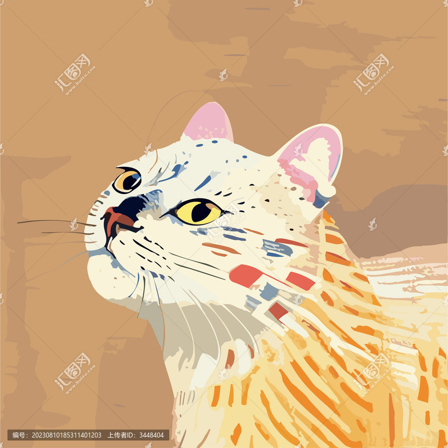 貓主題插畫裝飾畫